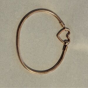Pandora Rose Gold Heart Clasp Bracelet